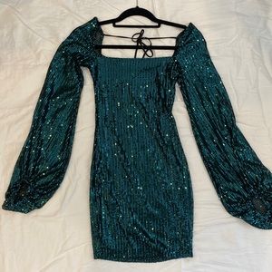Lucy in the Sky green sequin dress